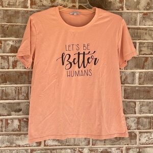 Luck Last Peach Graphic T-shirt